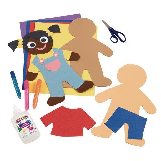 Multicultural Big People Shapes Set of 24