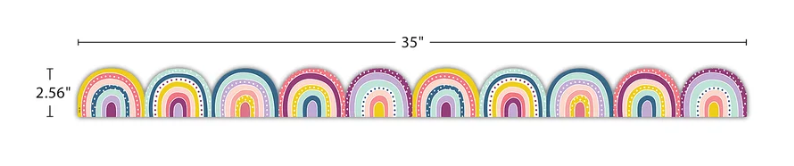 Oh Happy Day Rainbows Die-Cut Border Trim