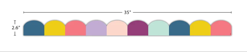 Oh Happy Day Scalloped Die-Cut Border Trim