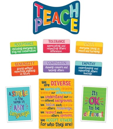 One World Teach Peace Bulletin Board Set