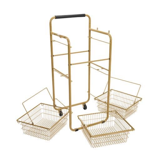 Outdoor Storage Cart with Removable Baskets