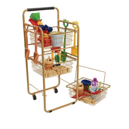 Outdoor Storage Cart with Removable Baskets
