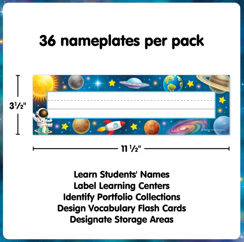 Outer Space Crew Flat Name Plates