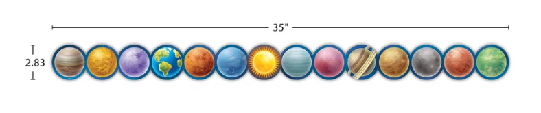 Outer Space Crew Planets Die-Cut Border Trim