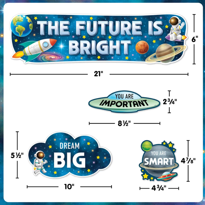 Outer Space Crew The Future Is Bright Mini Bulletin Board