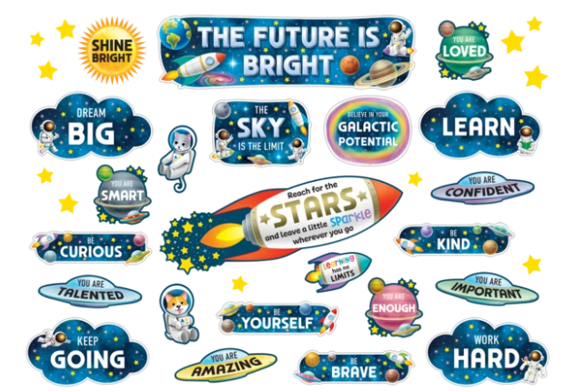 Outer Space Crew The Future Is Bright Mini Bulletin Board