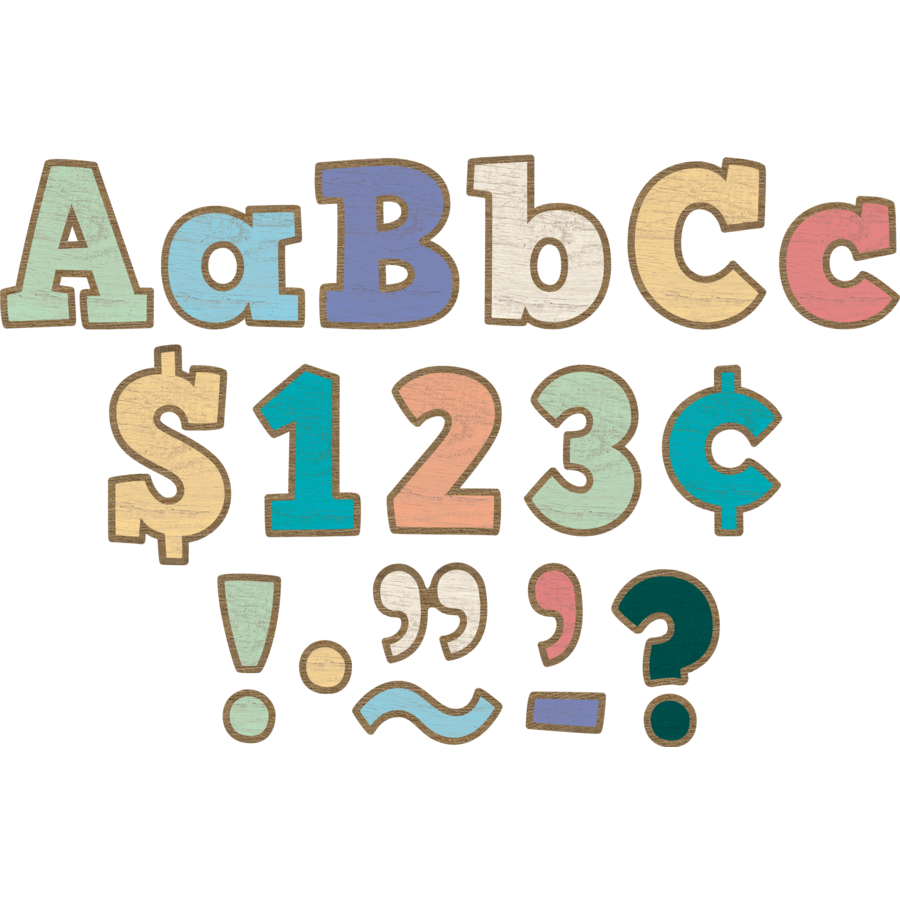 Painted Wood Bold Block 4in Letters Combo Pack