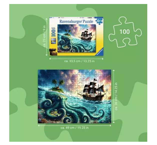 Pirate Treasure 100 Pc XXL Puzzle
