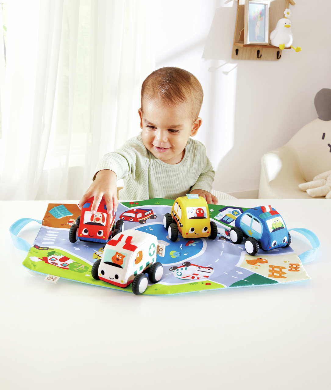 Pull-Back Plush Car Set by Hape