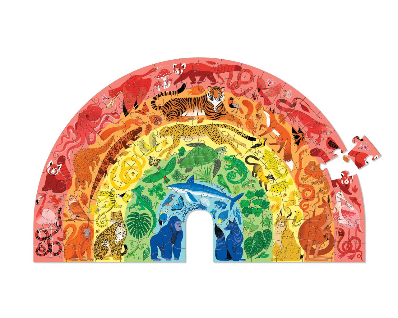 Rainbow Animals Puzzle 100 pc