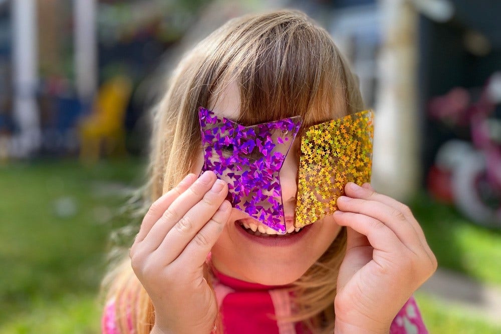 Rainbow Glitter Shapes