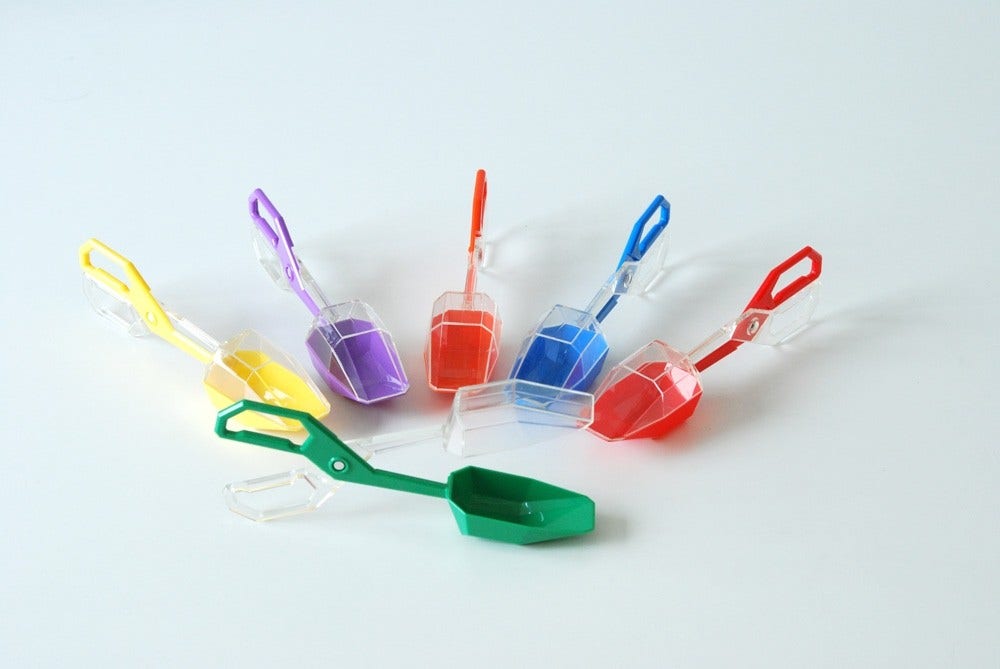 Rainbow Tongs Set of 6