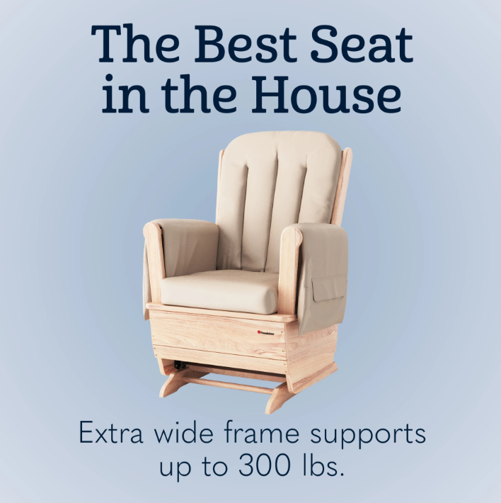 SafeRocker Standard Glider Rocker with Tan Vinyl Cushion