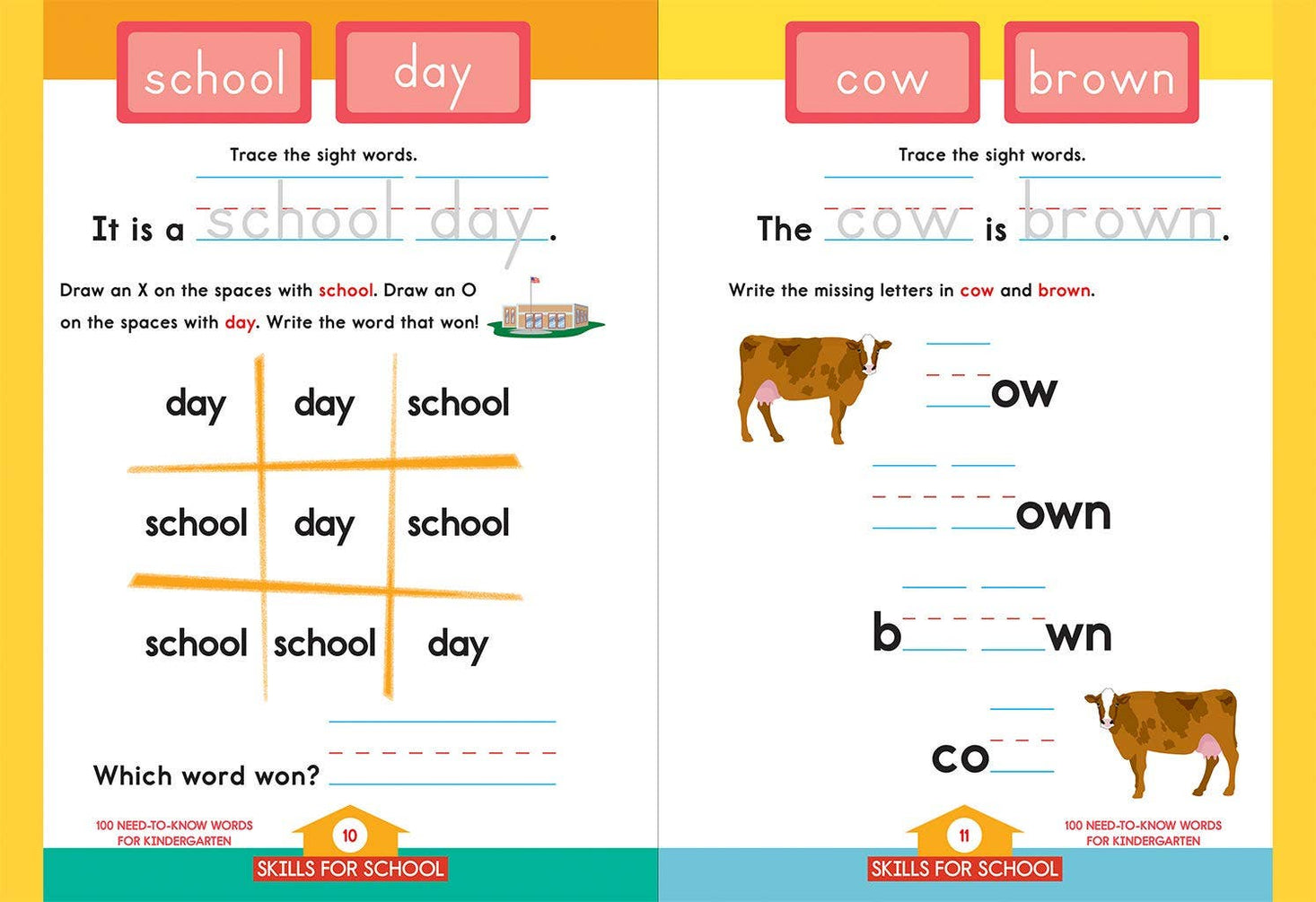 Skills for School 100 NeedtoKnow Words for Kindergarten