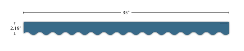 Slate Blue Scalloped Border Trim