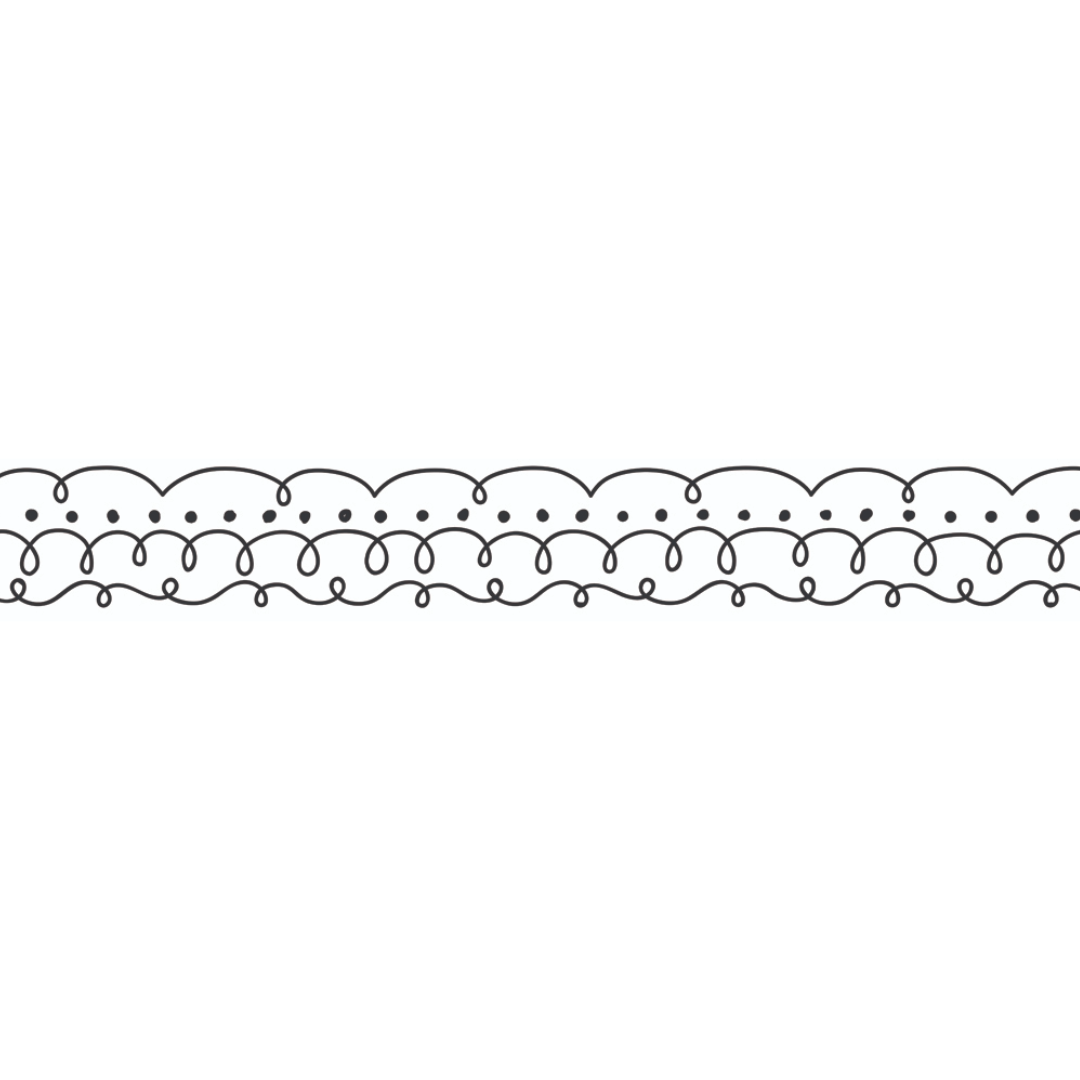 Squiggles and Dots Die-Cut Rolled Border Trim