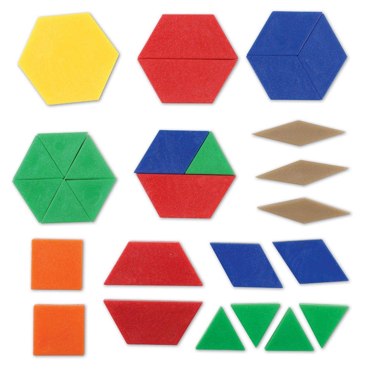 Plastic Pattern Blocks 250 pcs