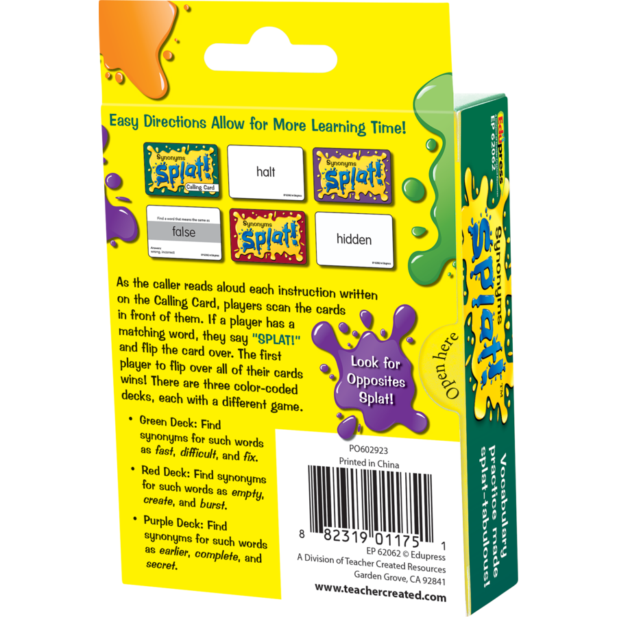 Synonyms Splat Game