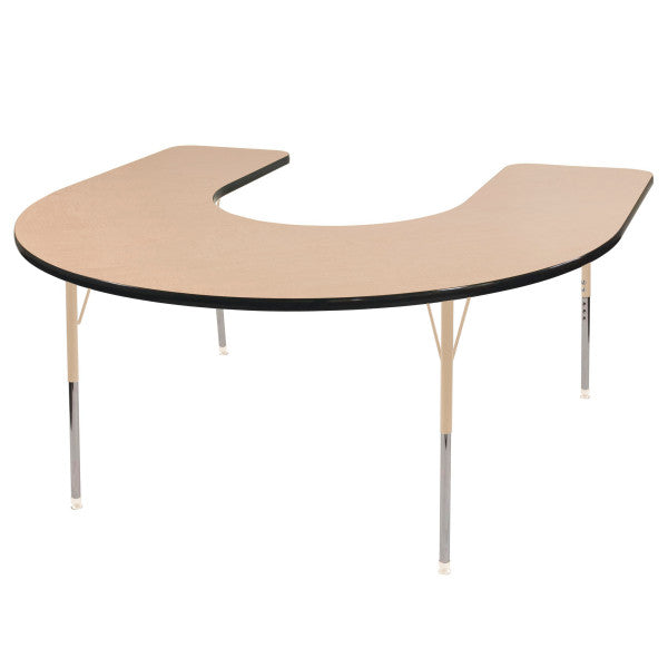 Horseshoe Maple/Black Activity Table with Standard or Chunky Adjustable Legs