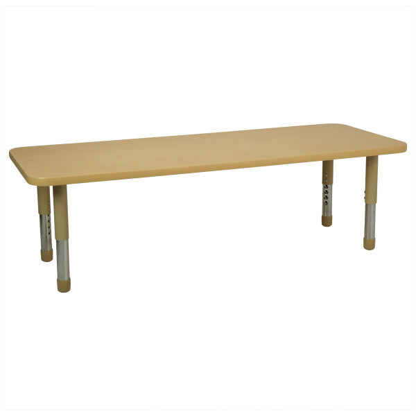 Rectangle Maple/Maple Activity Table with Tiny Tot Adjustable Legs