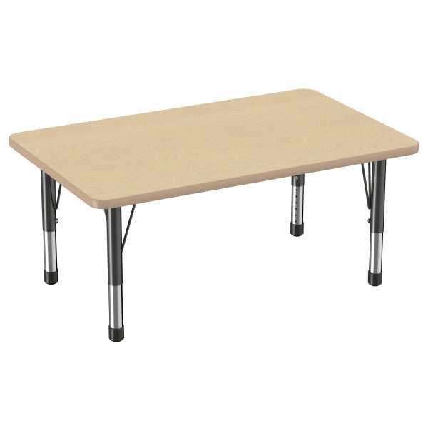Rectangle Maple/Maple Activity Table with Standard or Chunky Adjustable Legs