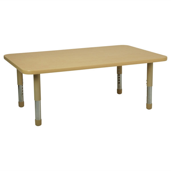 Rectangle Maple/Maple Activity Table with Tiny Tot Adjustable Legs