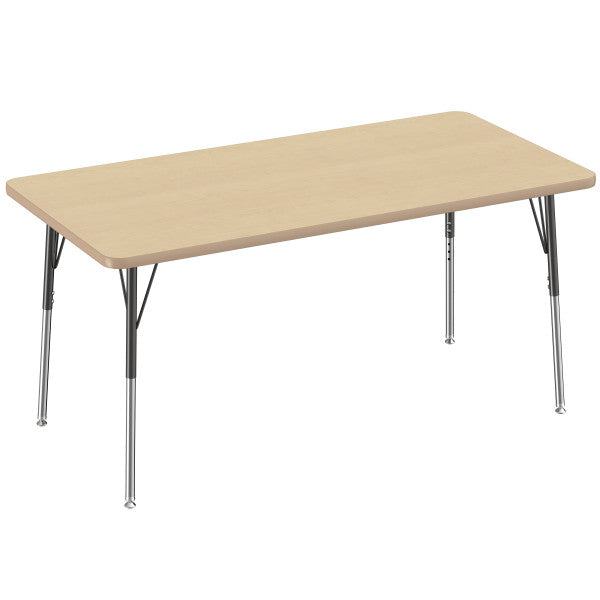 Rectangle Maple/Maple Activity Table with Standard or Chunky Adjustable Legs