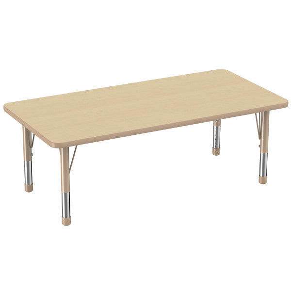 Rectangle Maple/Maple Activity Table with Standard or Chunky Adjustable Legs