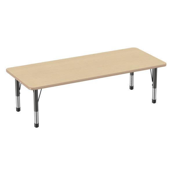 Rectangle Maple/Maple Activity Table with Standard or Chunky Adjustable Legs