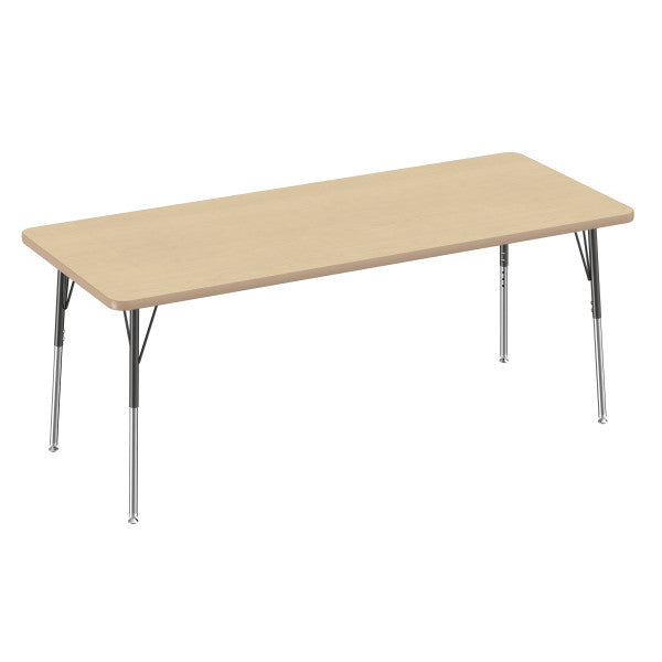 Rectangle Maple/Maple Activity Table with Standard or Chunky Adjustable Legs