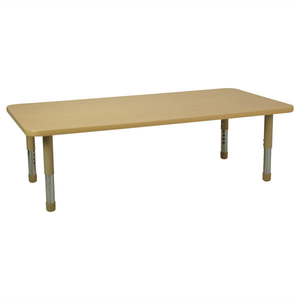 Rectangle Maple/Maple Activity Table with Tiny Tot Adjustable Legs