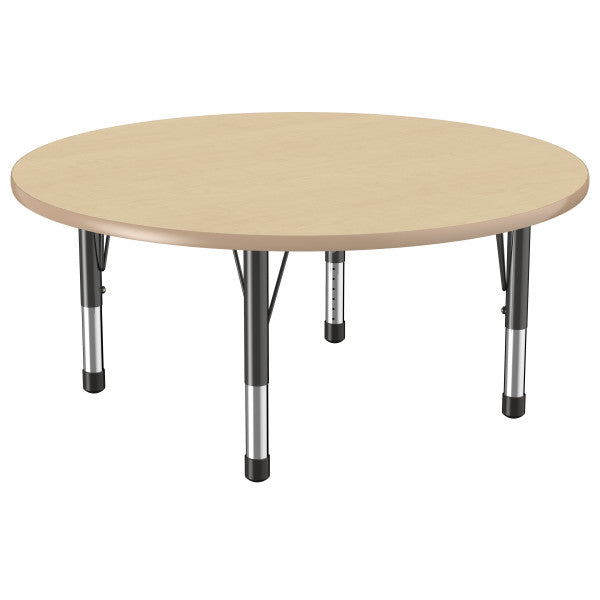 Round Maple/Maple Activity Table with Standard or Chunky Adjustable Legs