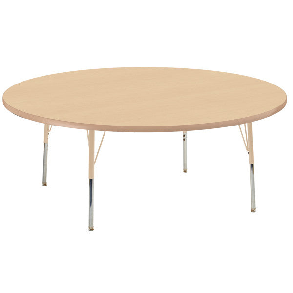 Round Maple/Maple Activity Table with Standard or Chunky Adjustable Legs