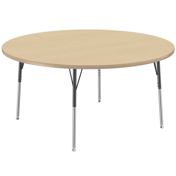 Round Maple/Maple Activity Table with Standard or Chunky Adjustable Legs