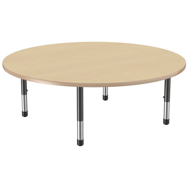 Round Maple/Maple Activity Table with Standard or Chunky Adjustable Legs
