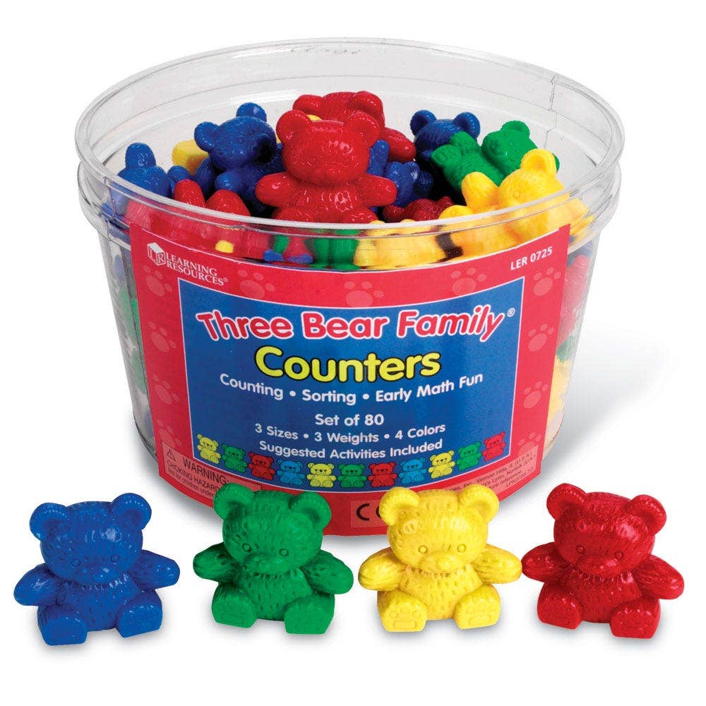 Three Bear Family Counters 80 pcs