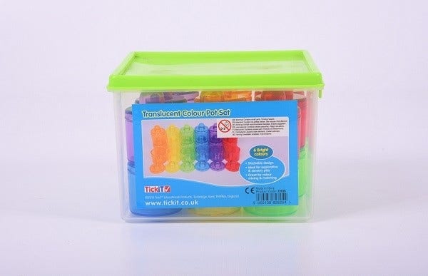 Translucent Colour Pot Set of 18