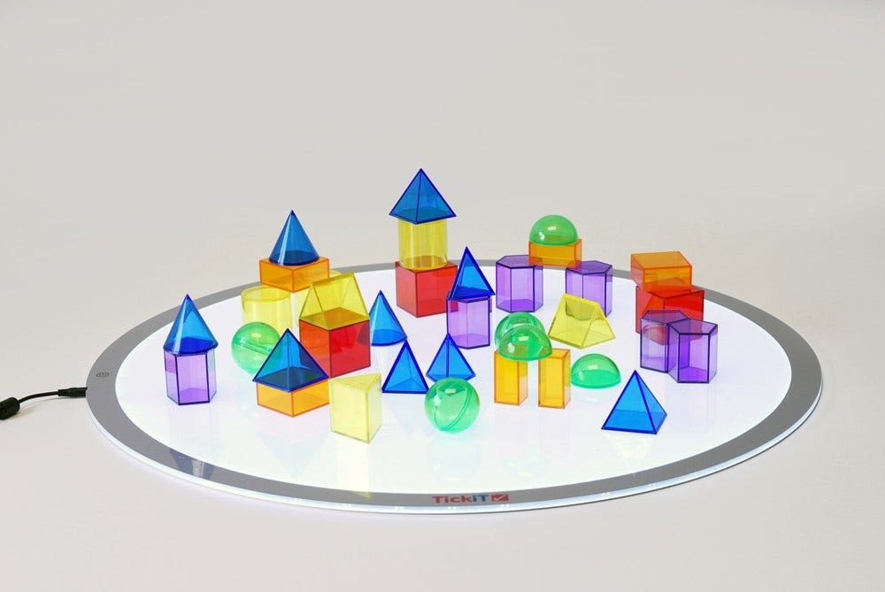 Translucent Colour Geometric Shapes 36 pcs