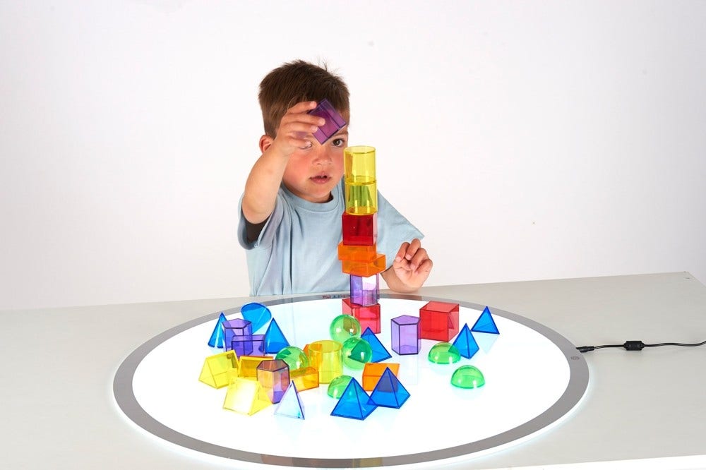 Translucent Colour Geometric Shapes 36 pcs