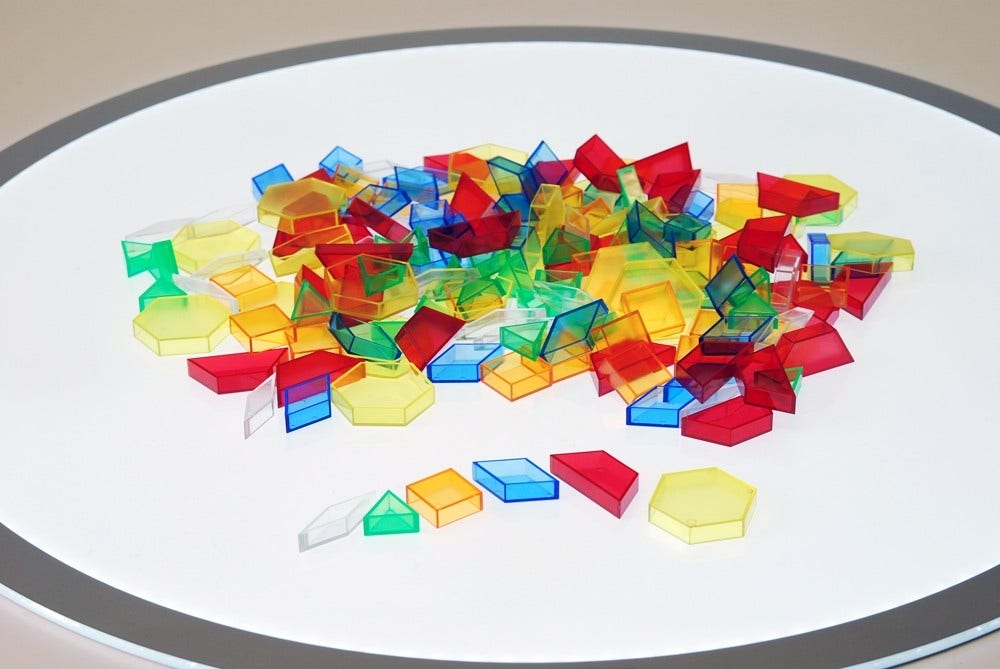 Translucent Colour Hollow Pattern Blocks