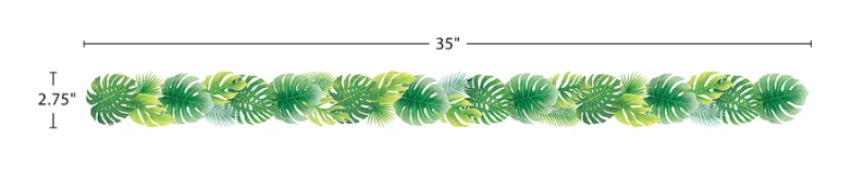 Tropical Leaves Die-Cut Border Trim