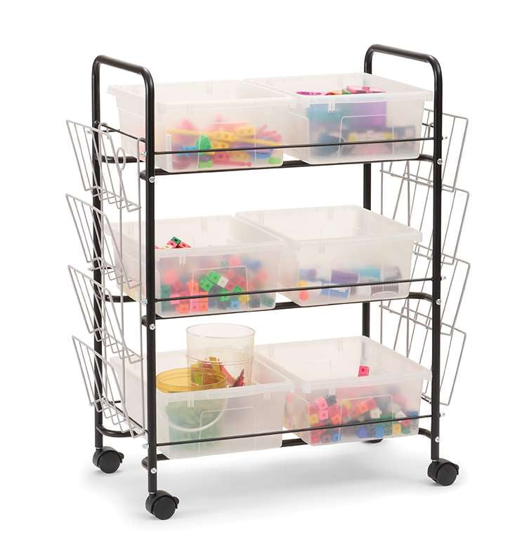 Value Book Cart with Clear Tub Pack