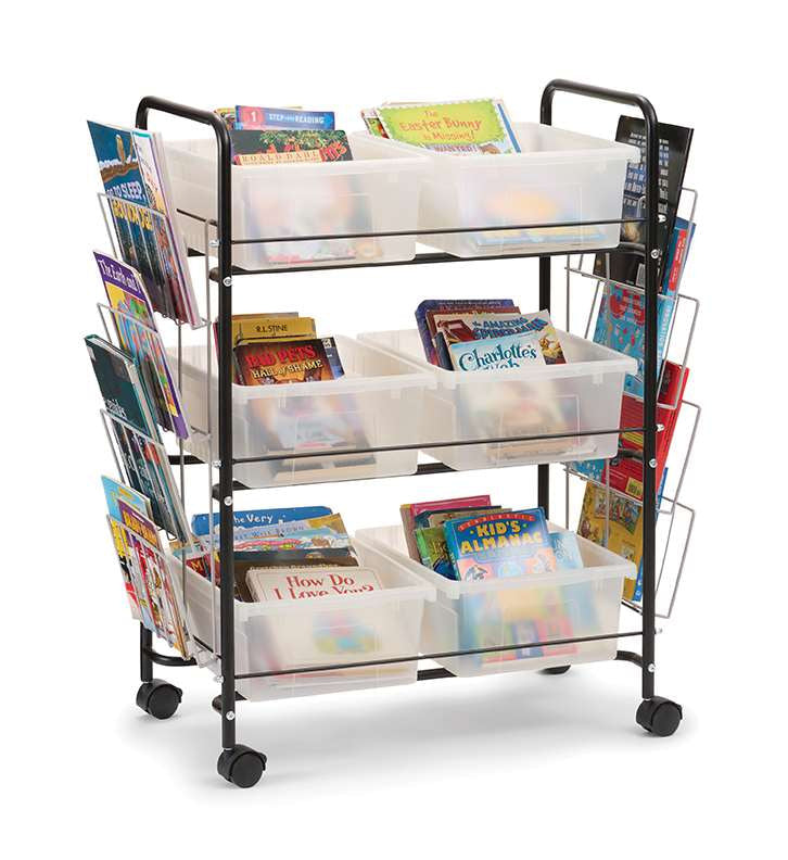 Value Book Cart with Clear Tub Pack