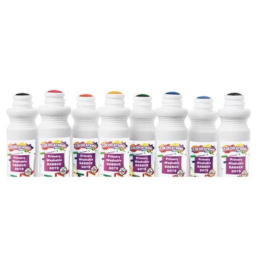 Washable Primary Dabber Dots Set Of 8