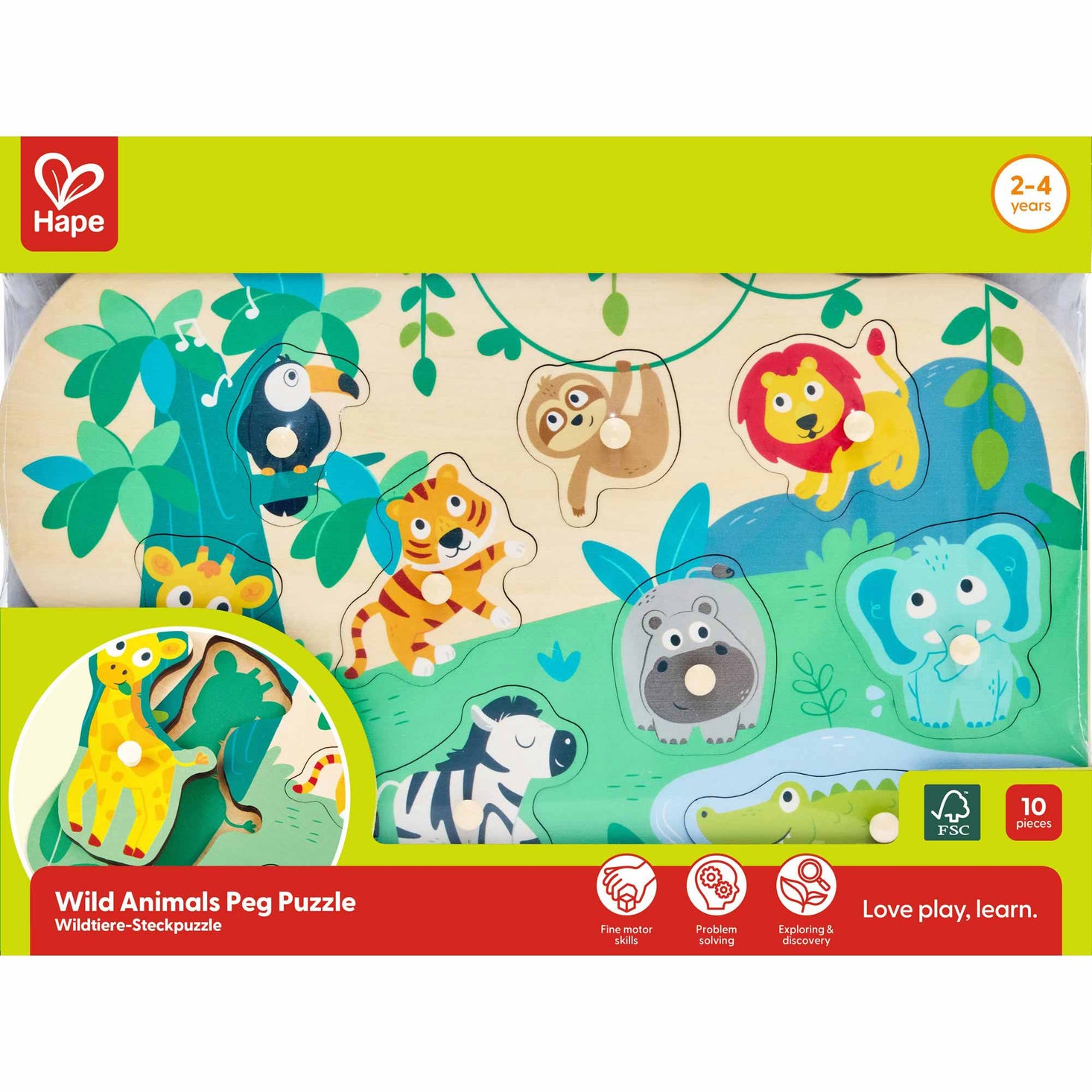 Wild Animals Peg Puzzle