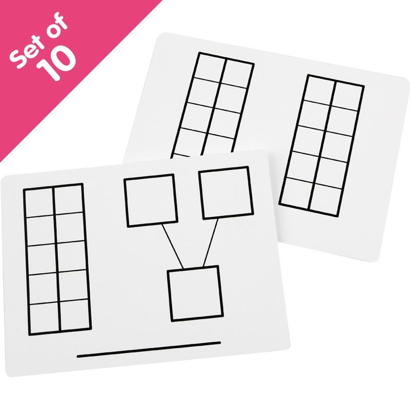 Write and Wipe Ten Frame Mats