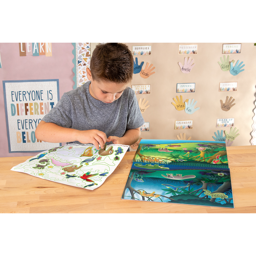 Animal Habitats Reusable Sticker Pad