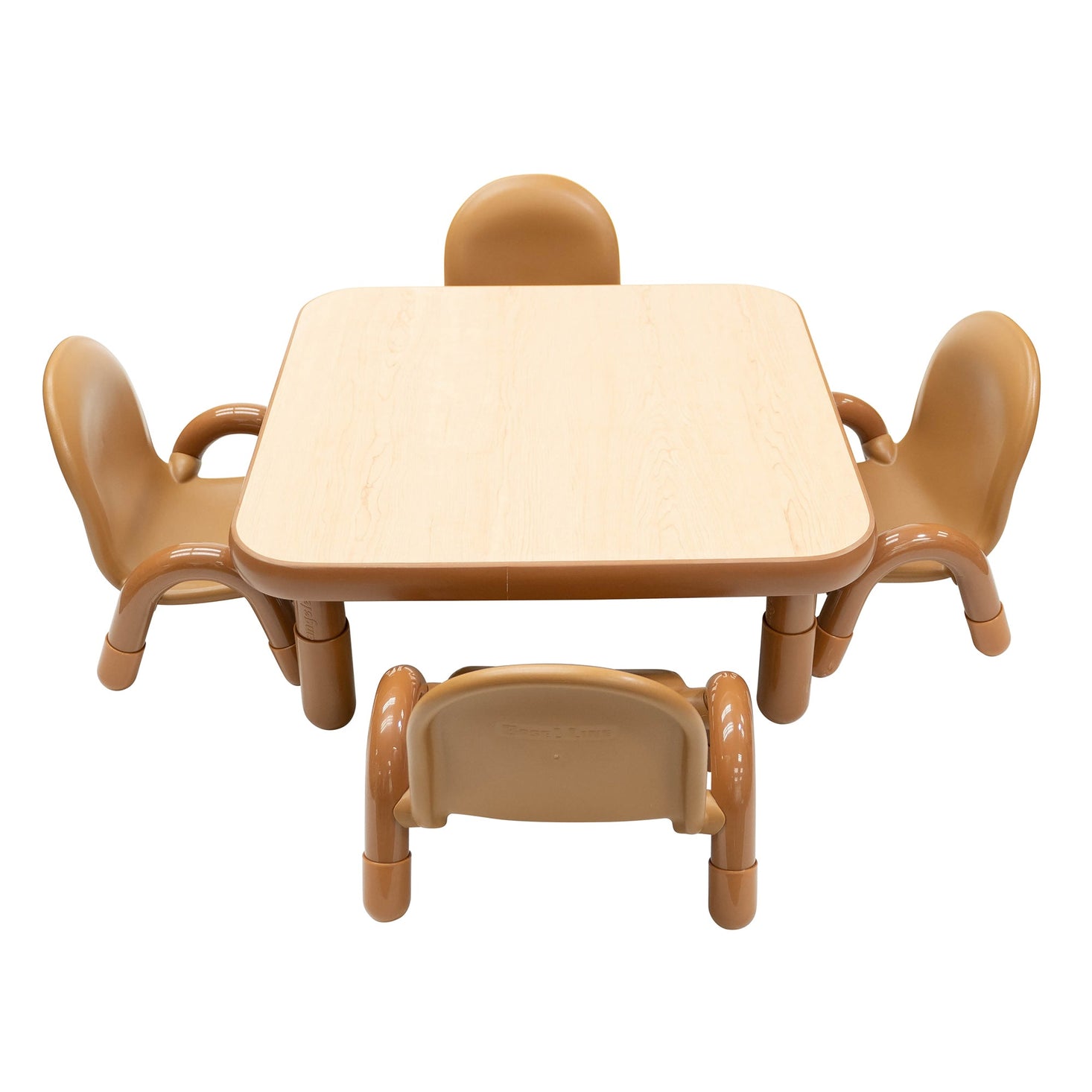 Baseline Toddler 30 Square Table and Chair Set Natural Wood