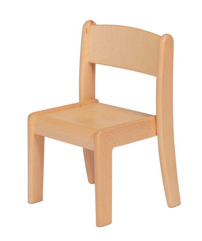 Beech Stacking Chair 4 pack 10.25in H Seat Height