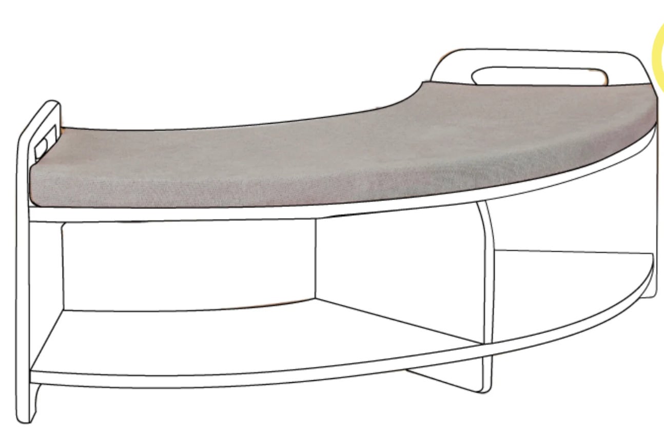 Bench Cushion - Low 90º Open Sweep
